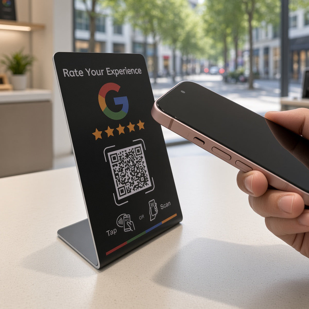 NFC Review Stand · Rate Your Experience Display